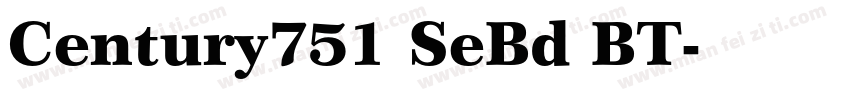 Century751 SeBd BT字体转换